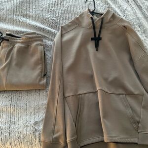 UNRL Taupe Hoodie and Joggers Set